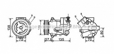 AVA QUALITY COOLING olk496 -  Компрессор, кондиционер